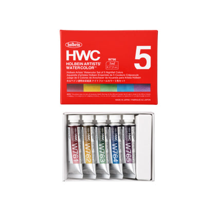 holbein 透明水彩絵具 5ml ナイトフォールカラーズ