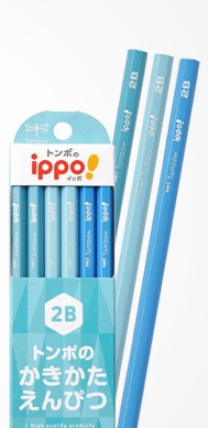 Tombow ippo! かきかたえんぴつ（1ダース・12本入） プレーン 2B