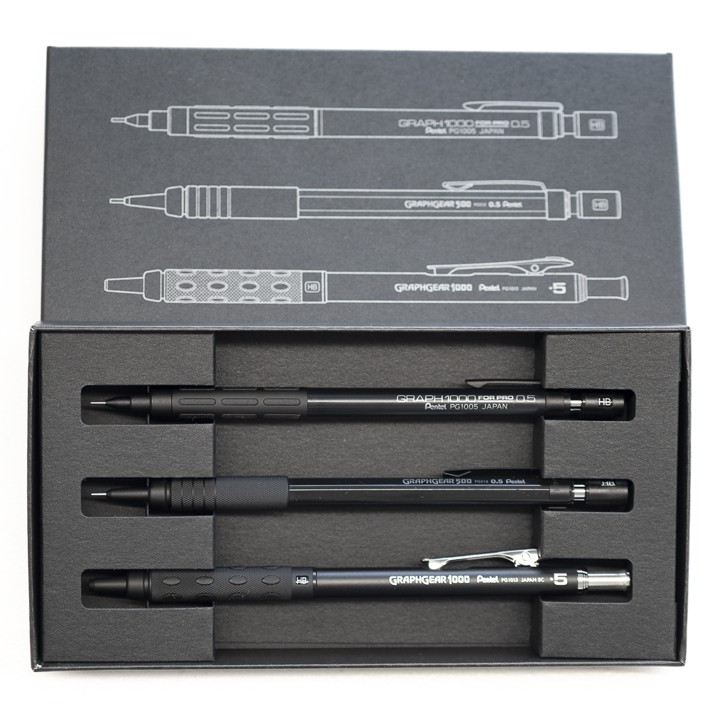 【限定】 製図用シャープペン 0.5 3本セット 60th