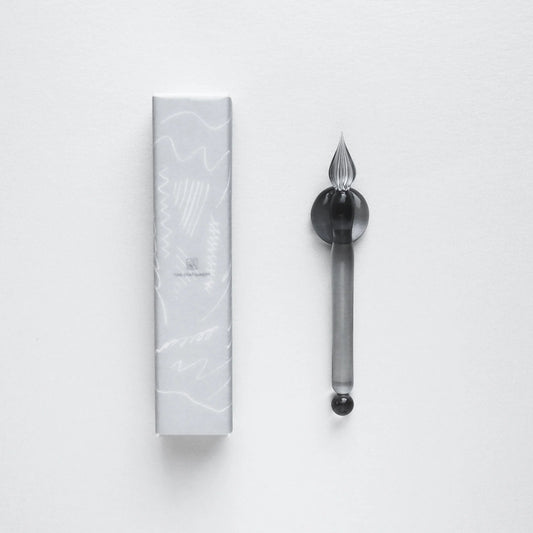 インクを楽しむガラスペンとペン置きセット グレイ