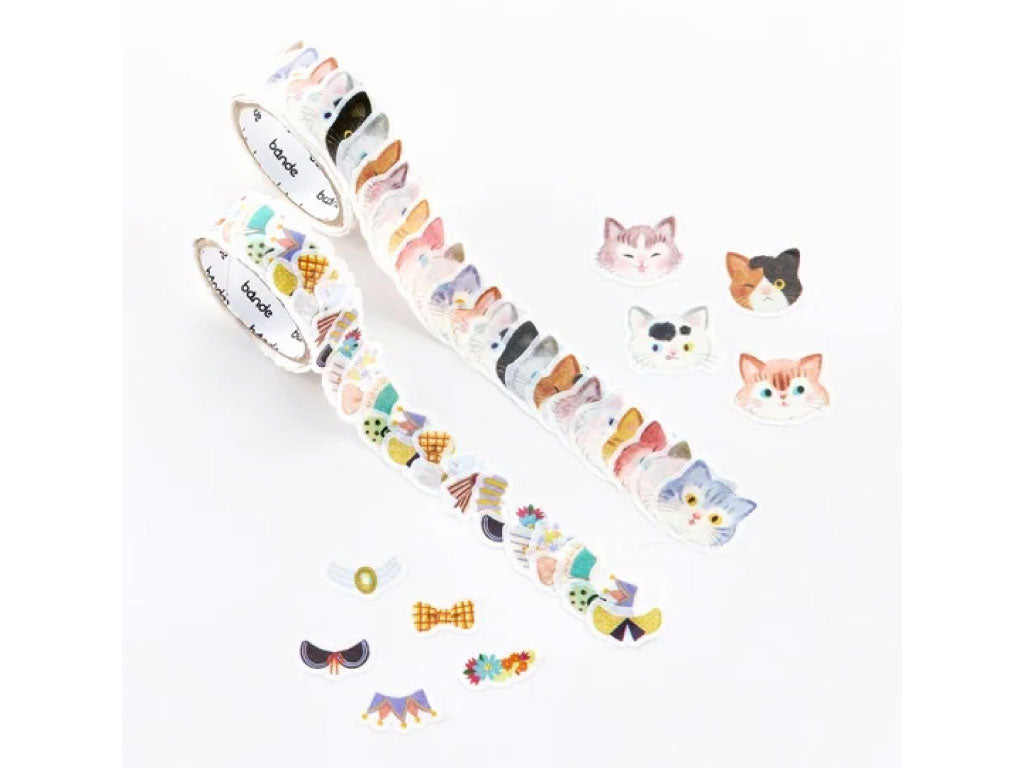bande マスキングロールステッカー おきがえねこ