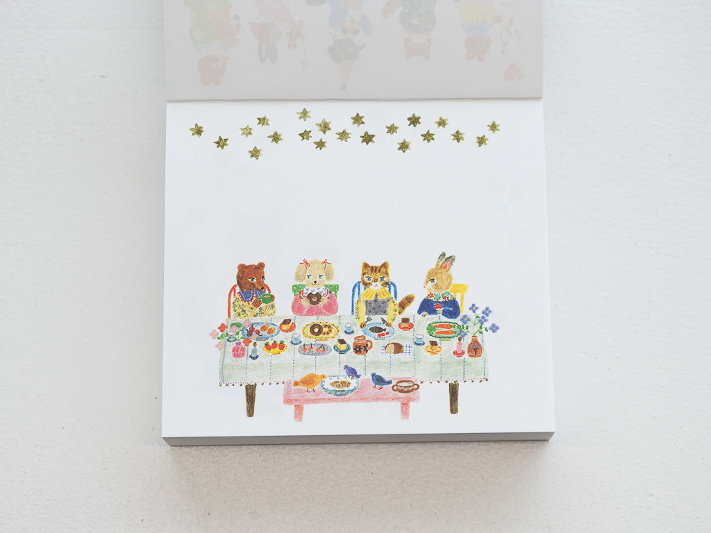 表現社 ブロックメモ　Aiko Fukawa　Little fluffy frieds