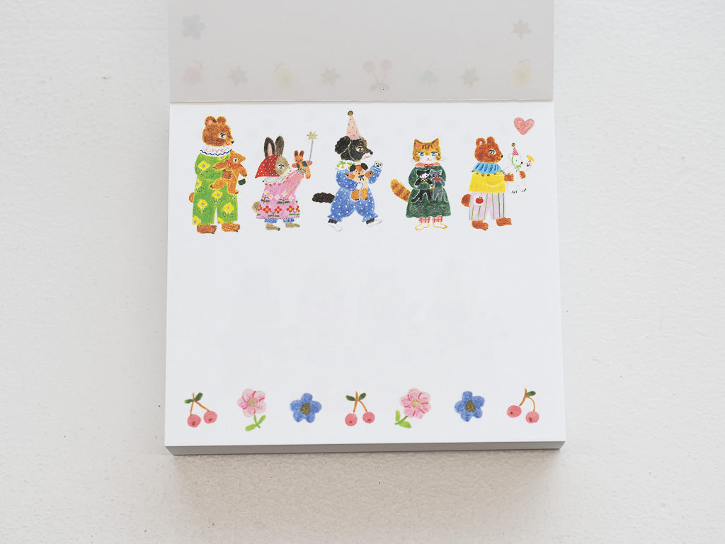 表現社 ブロックメモ　Aiko Fukawa　Little fluffy frieds