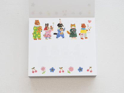 表現社 ブロックメモ　Aiko Fukawa　Little fluffy frieds