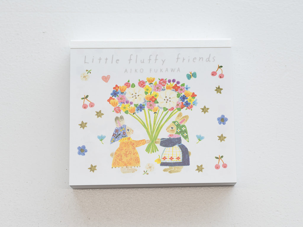 表現社 ブロックメモ　Aiko Fukawa　Little fluffy frieds