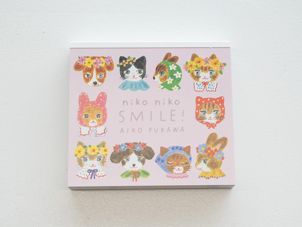 表現社 ブロックメモ　Aiko Fukawa　niko niko SMILE!