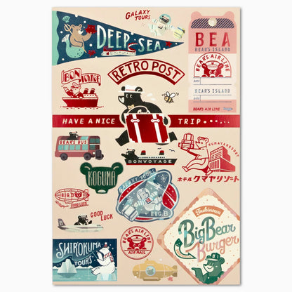 オビワン×ROKKAKU レトロ郵便 箔押しポストカード