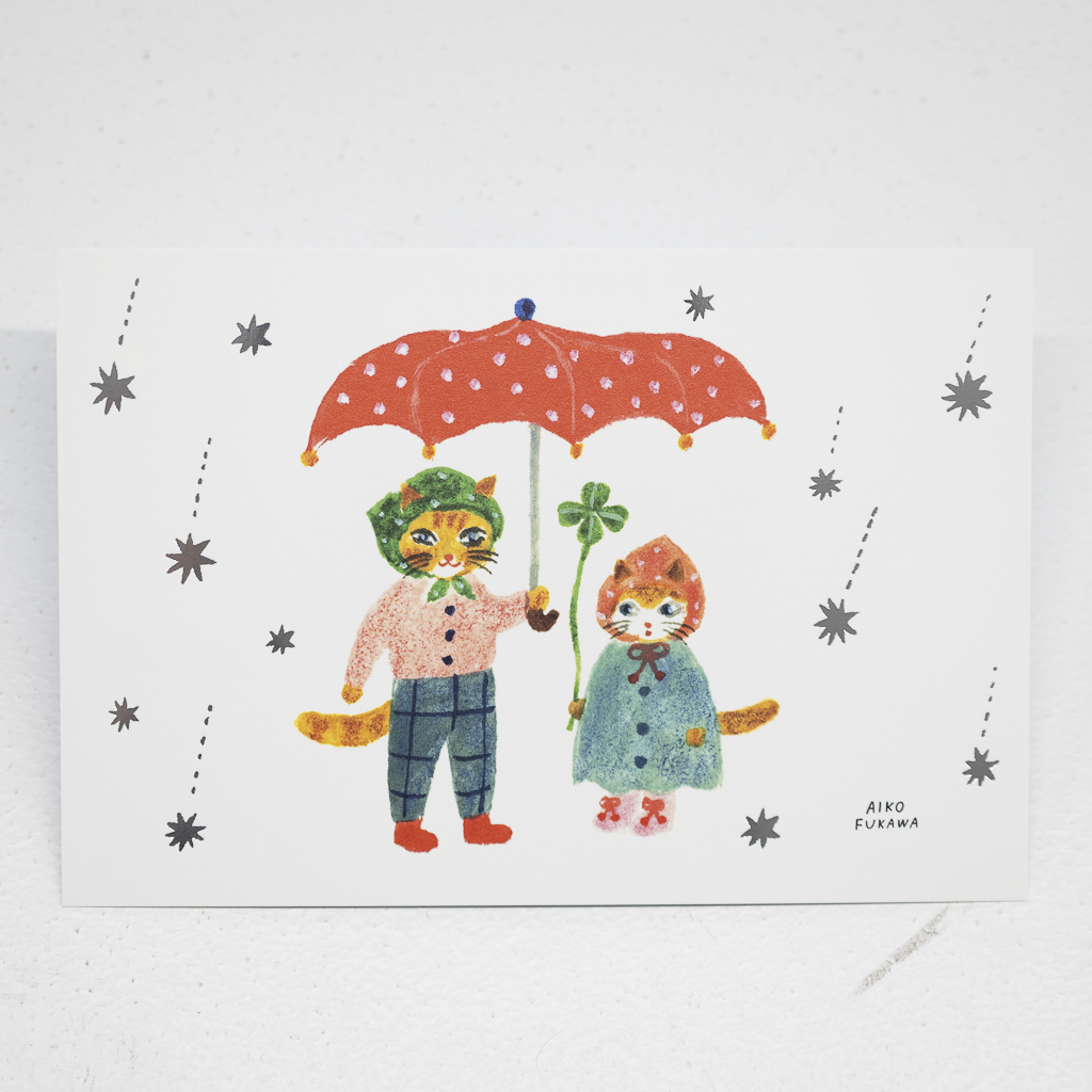 表現社 箔押しポストカード AikoFukawa「raindrops」