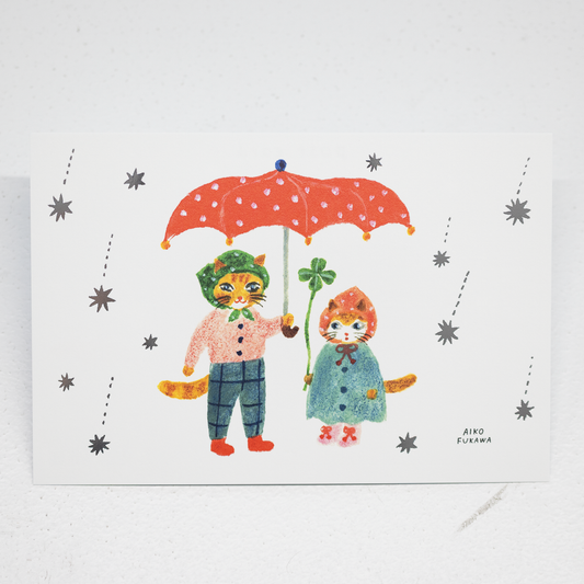 表現社 箔押しポストカード AikoFukawa「raindrops」