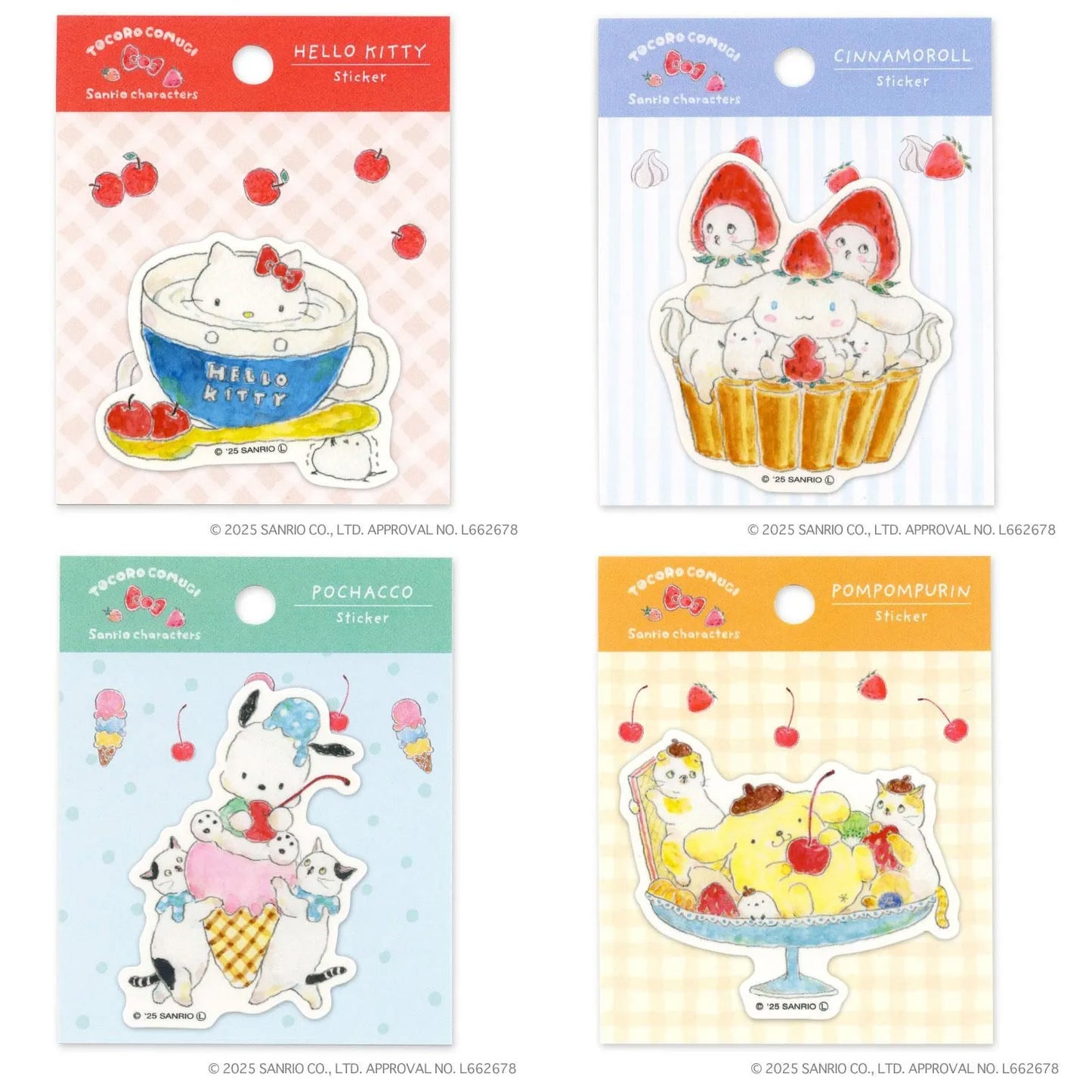 サンリオ ステッカー スイーツシリーズ