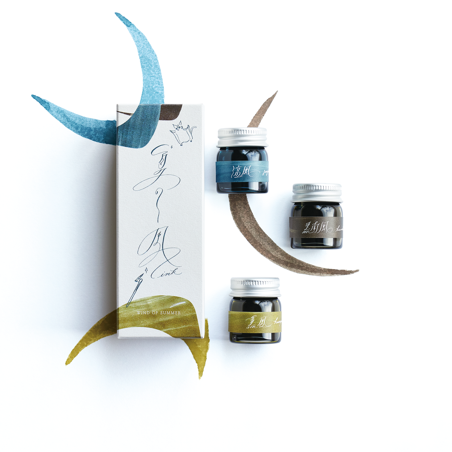 comoji×風のインク 3色セット marvy
